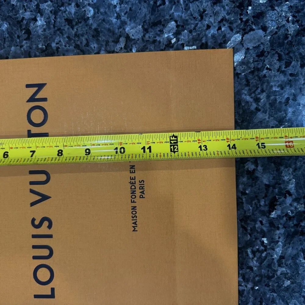 Louis Vuitton Orange Paper Shopping Gift Bag +Receipt Card +Envelope Blank Card